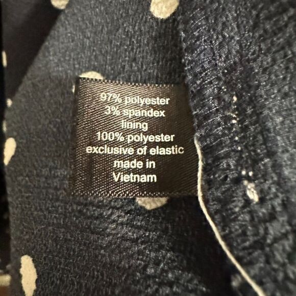 Lane Bryant Fit & Flare Polka Dot Dress Women's 18/20 Navy/White Flutter Sleeve - Picture 5 of 5